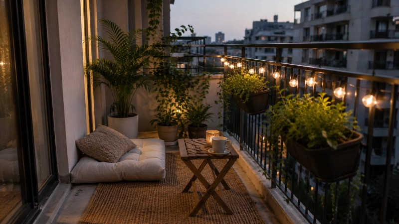 small balcony, big mood: how to create a peaceful corner at home small balcony