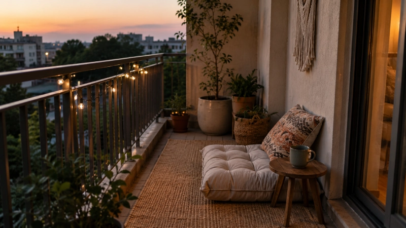 small balcony, big mood: how to create a peaceful corner at home small balcony